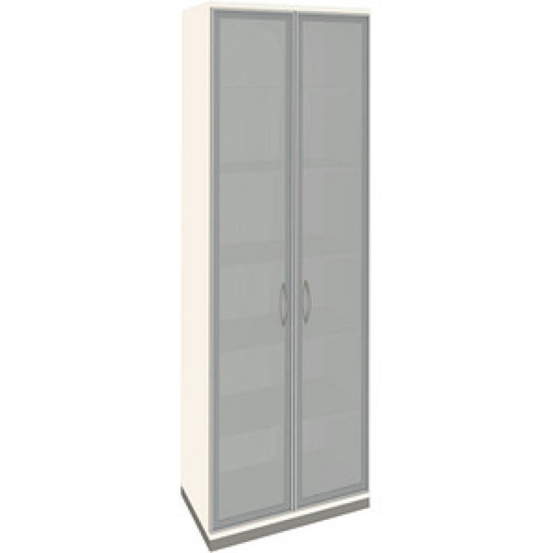 fm Aktenschrank Sidney, 4260672331765 weiß, Acrylglas satiniert 5 Fachböden 80,0 x 44,2 x 222,1 cm – Bild 1 von 2