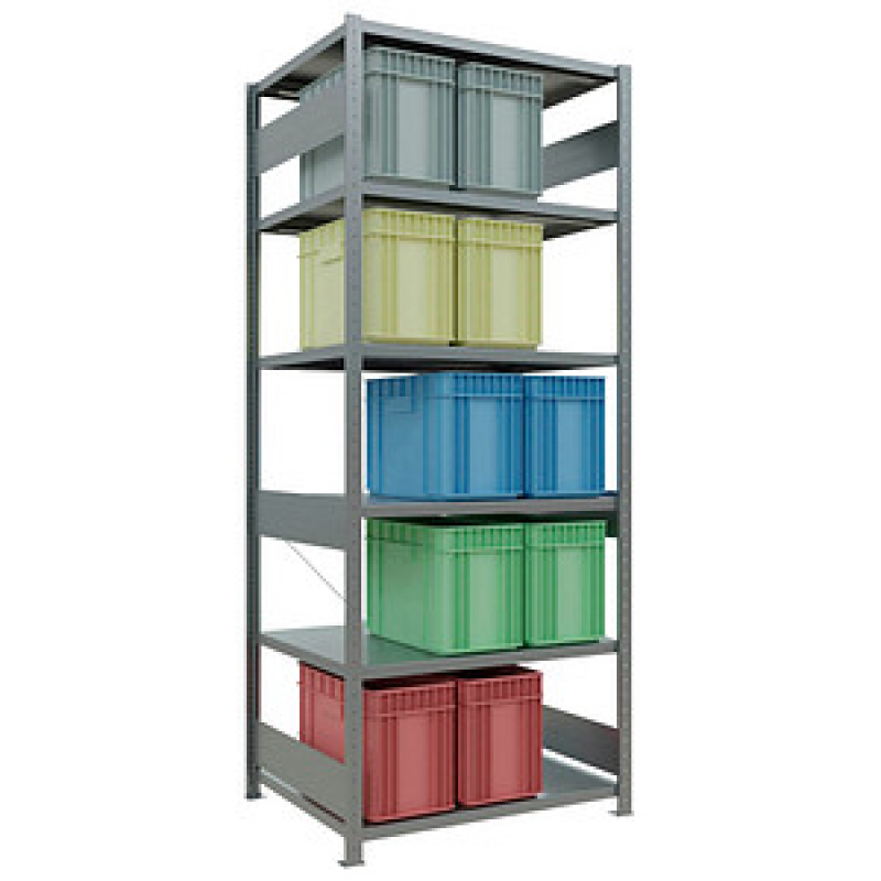 SCHULTE Schwerlastregal MULTIplus 250 12981 silber 100,0 x 80,0 x 250,0 cm – Bild 1 von 6