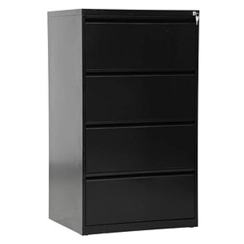 Gürkan Hängeregistraturschrank schwarz 4 Schubladen 76,0 x 62,0 x 132,0 cm, 1 St. – Bild 1 von 4