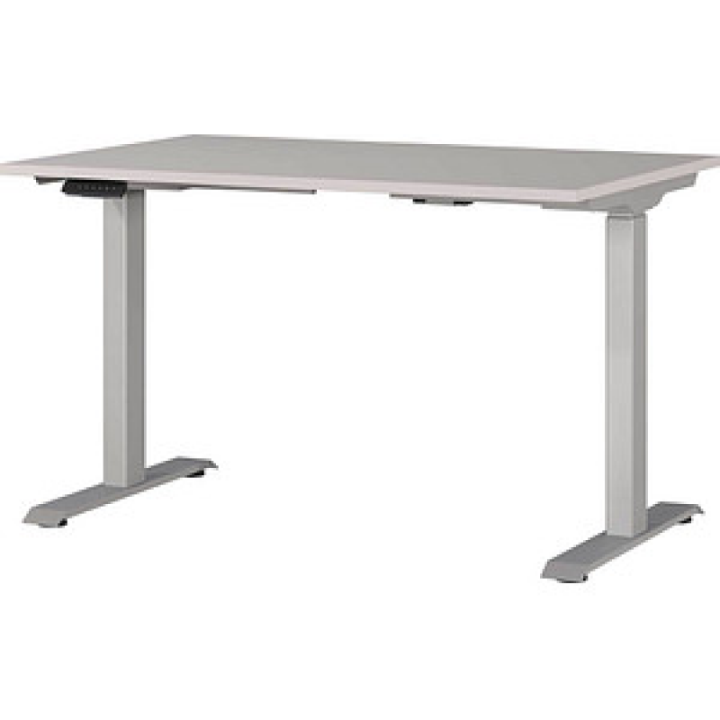 GERMANIA JET höhenverstellbarer Schreibtisch kaschmir rechteckig, T-Fuß-Gestell silber 120,0 x 80,0 cm – Bild 1 von 5
