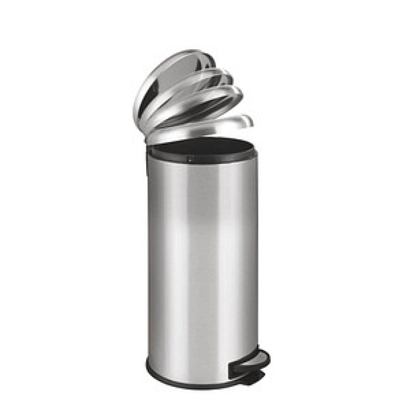 WENKO Leman Mülleimer 30,0 l silber, 1 St. – Bild 1 von 4