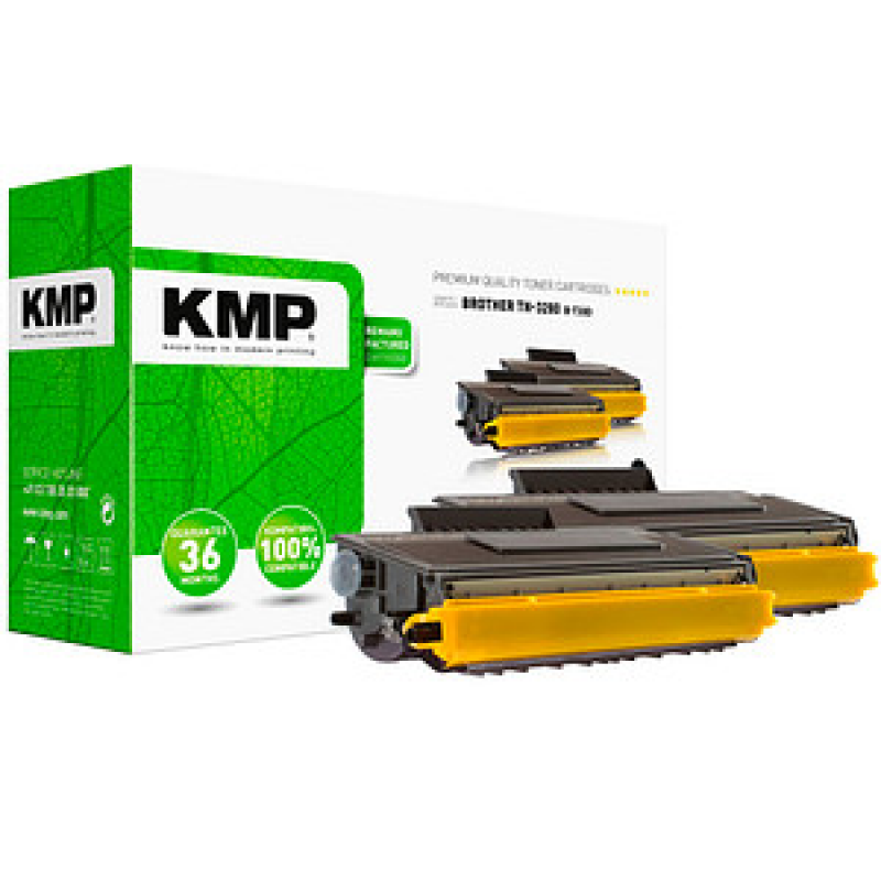 KMP B-T30D schwarz Toner kompatibel zu brother TN-3280, 2er-Set – Bild 1 von 3