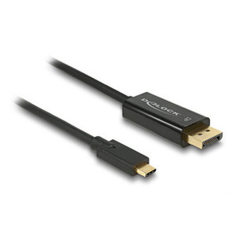 DeLOCK USB C/DisplayPort Kabel 4K 60Hz 1,0 m schwarz, 1 St. – Bild 1 von 2