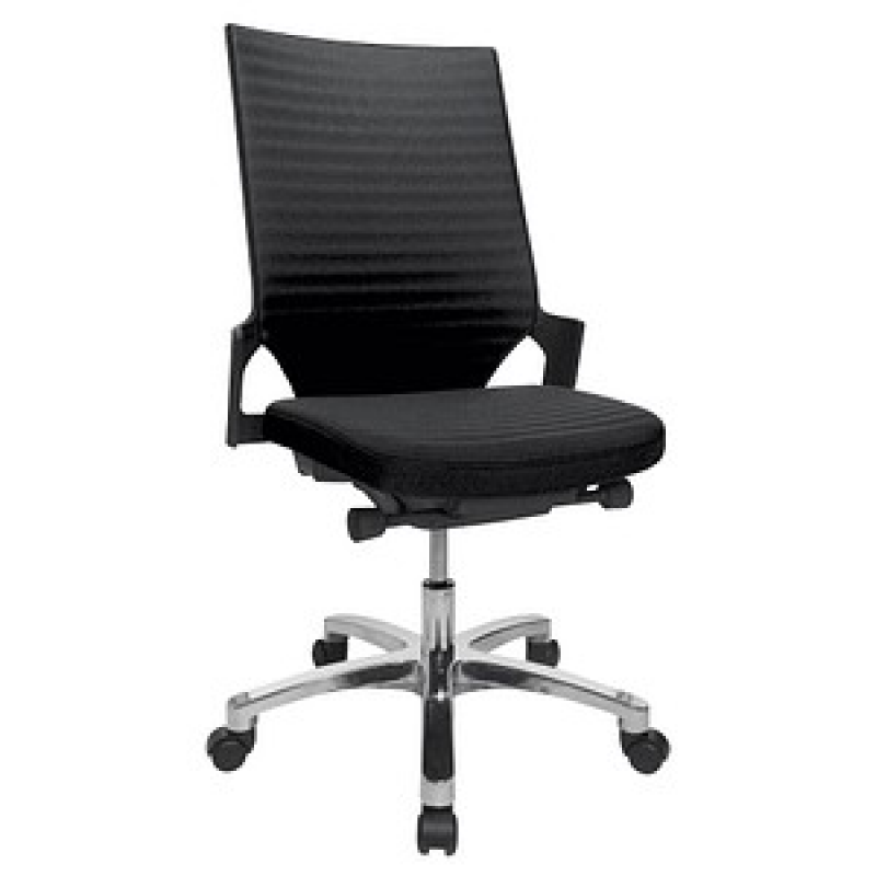 Topstar Bürostuhl Autosynchron®-2 Alu, AU2090 BI0 Stoff schwarz, Gestell alu – Bild 1 von 10