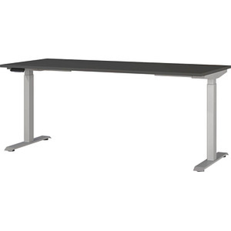 GERMANIA JET höhenverstellbarer Schreibtisch grafit rechteckig, T-Fuß-Gestell silber 180,0 x 80,0 cm – Bild 1 von 5