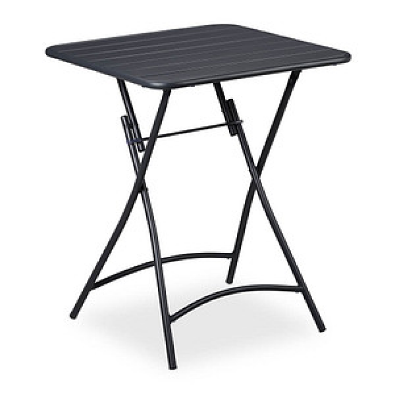 relaxdays Gartentisch anthrazit quadratisch 59,0 x 59,0 x 74,0 cm – Bild 1 von 11