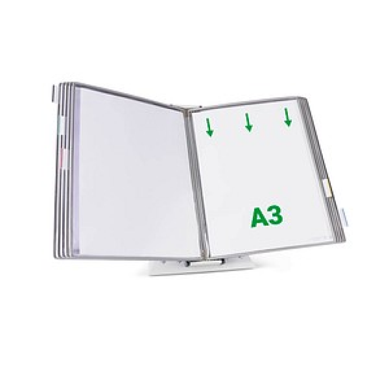 tarifold Sichttafelsystem 433100 DIN A3 grau mit 10 St. Sichttafeln, 1 St.