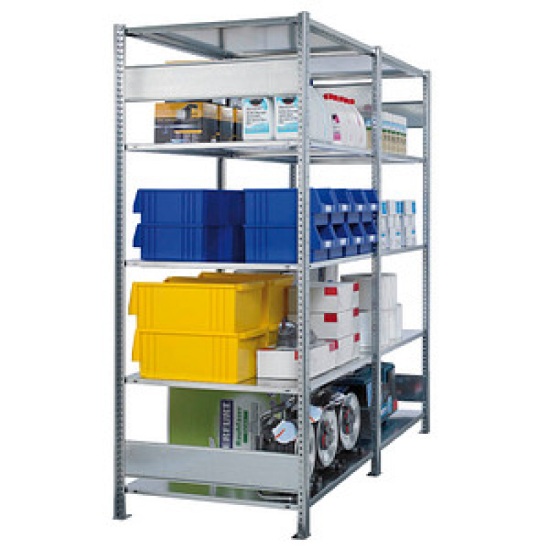 SCHULTE Anbau-Schwerlastregal MULTIplus 250 12957-LR silber 100,0 x 50,0 x 300,0 cm – Bild 1 von 4