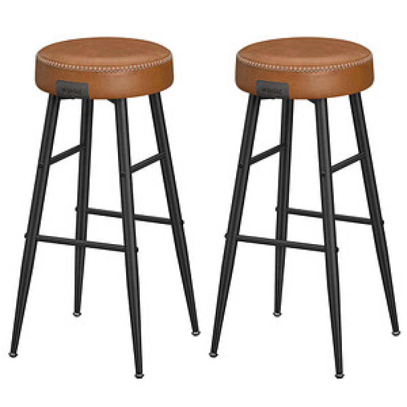 VASAGLE Barhocker LBC090K01 braun Kunstleder, 2 St. – Bild 1 von 11