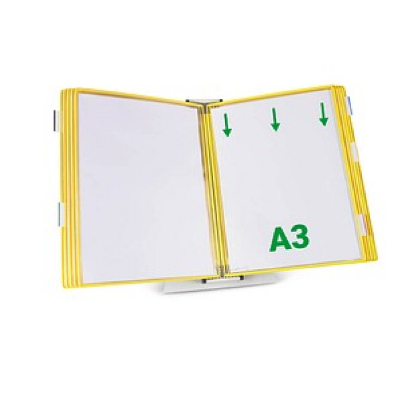 tarifold Sichttafelsystem 433104 DIN A3 gelb mit 10 St. Sichttafeln, 1 St.