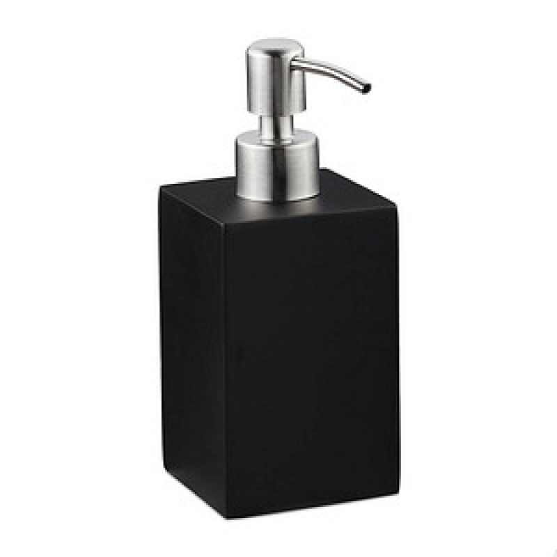 relaxdays Seifenspender 10031062_46 schwarz Polyresin 300,0 ml, 1 St. – Bild 1 von 6