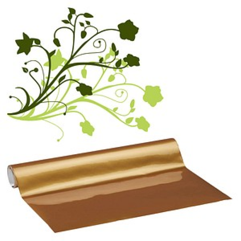 plottiX Vinylfolie permanent gold 31,5 cm x 1,0 m, 1 Rolle – Bild 1 von 5