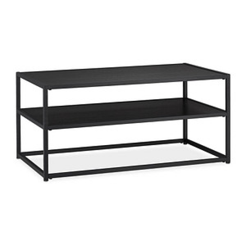 relaxdays Couchtisch rechteckig MDF-Platte schwarz 90,0 x 50,0 x 42,0 cm, 1 St. – Bild 1 von 9