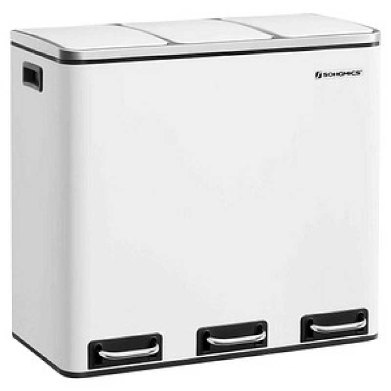 SONGMICS Mülltrenner 3x 18,0 l weiß, 1 St. – Bild 1 von 6