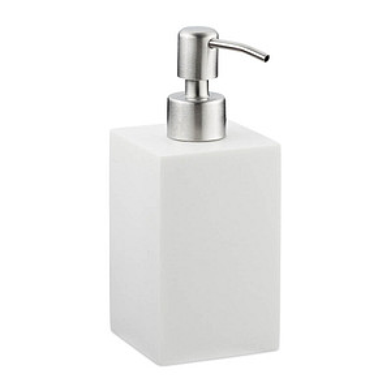 relaxdays Seifenspender 10031062_49 weiß Polyresin 300,0 ml, 1 St. – Bild 1 von 7