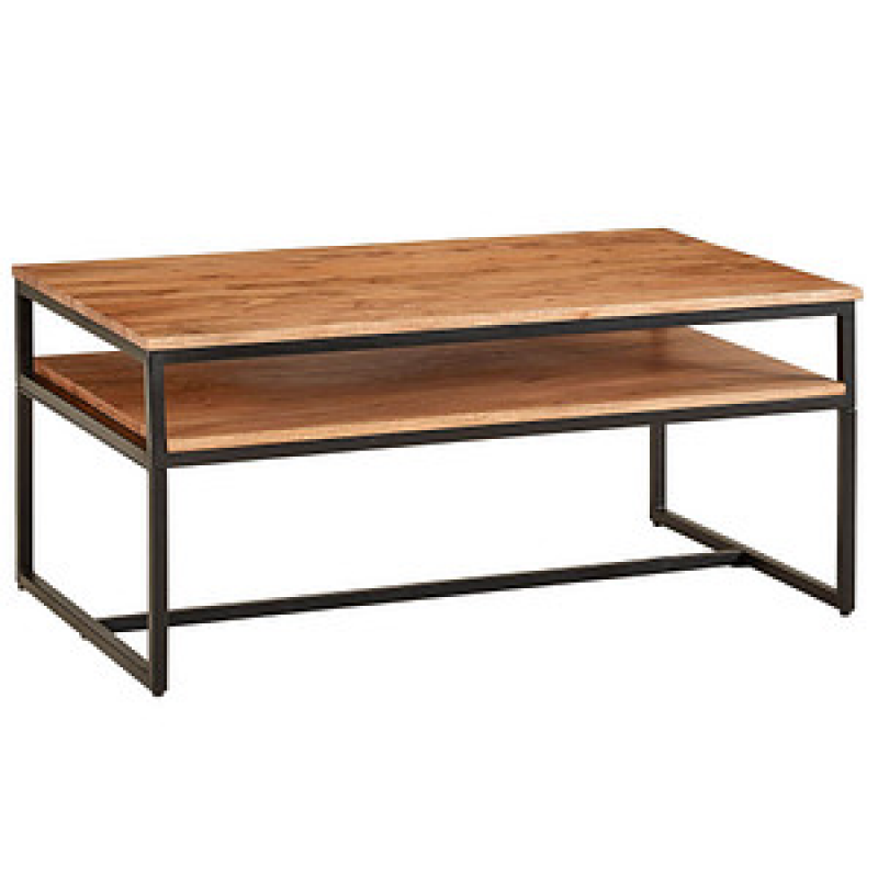 WOHNLING Couchtisch rechteckig Massivholz akazie 100,0 x 60,0 x 45,0 cm, 1 St. – Bild 1 von 6