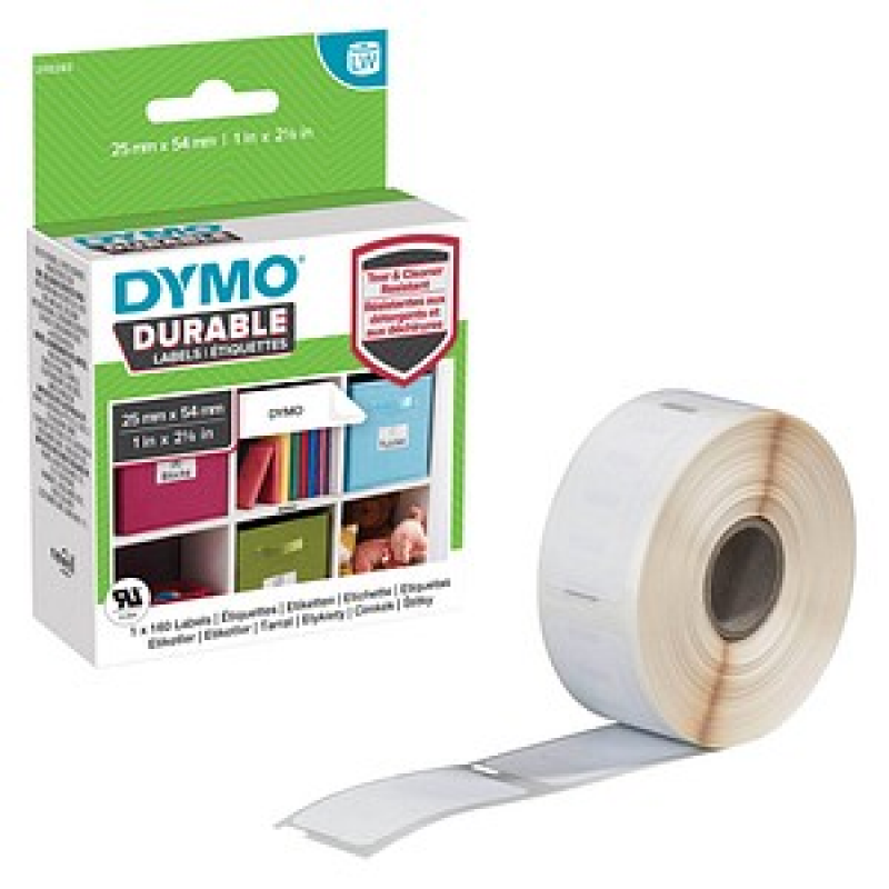 DYMO Etikettenrolle für Etikettendrucker 1976411 weiß, 25,0 x 54,0 mm, 1 x 160 Etiketten – Bild 1 von 3