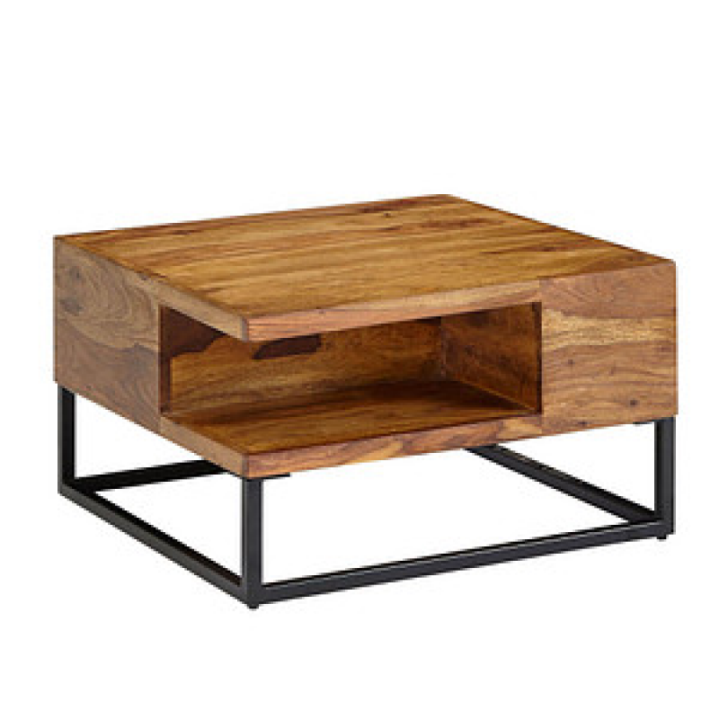 WOHNLING Couchtisch quadratisch Massivholz sheesham 60,0 x 60,0 x 35,0 cm, 1 St. – Bild 1 von 5