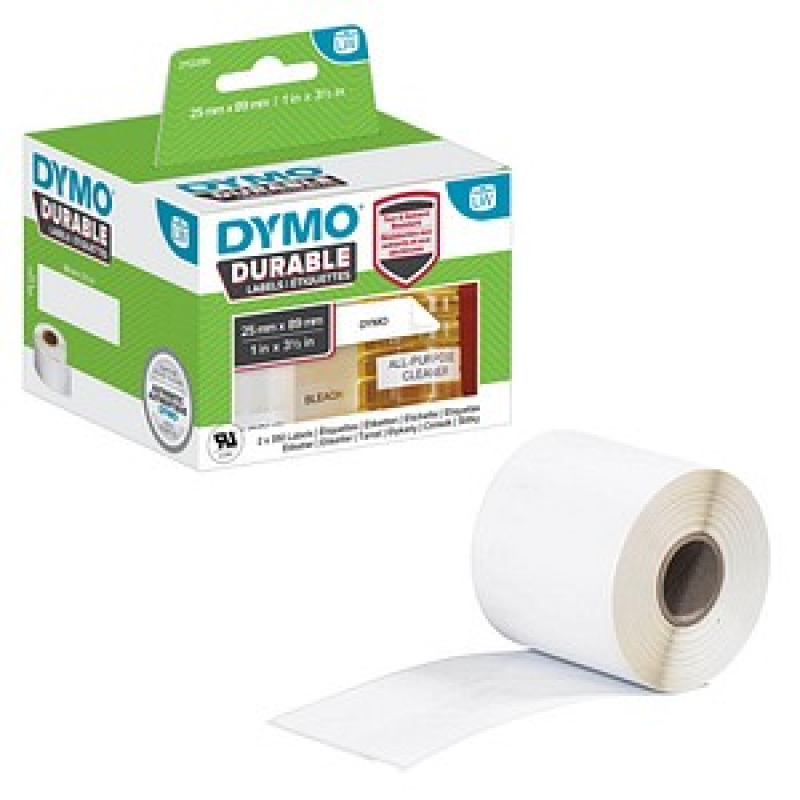 DYMO Etikettenrollen für Etikettendrucker 1933081 weiß, 25,0 x 89,0 mm, 2 x 350 Etiketten – Bild 1 von 3