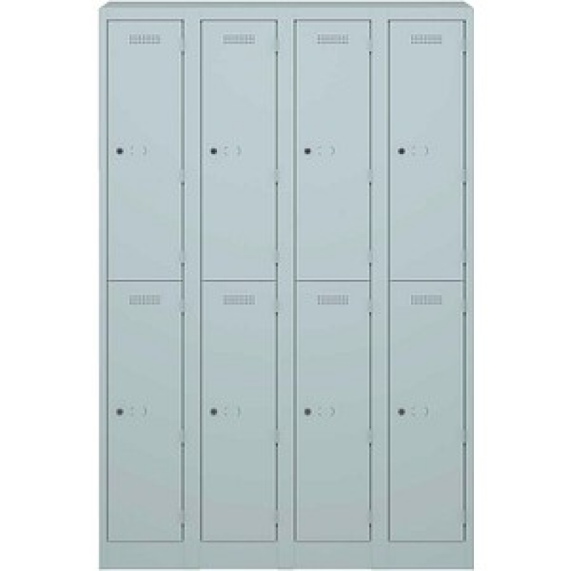 BISLEY Spind lichtgrau PL3050Q2645, 8 Schließfächer 120,0 x 50,0 x 180,0 cm – Bild 1 von 3