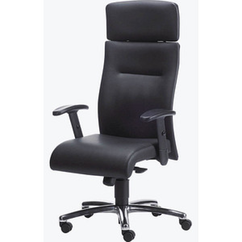 Nowy Styl Chefsessel Neo Leder schwarz, Gestell chrom – Bild 1 von 2