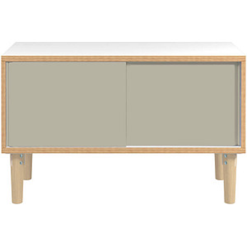 BISLEY Sideboard Poise, POS1007W645 verkehrsweiß, lichtgrau 100,0 x 45,0 x 62,1 cm, 1 St. – Bild 1 von 2
