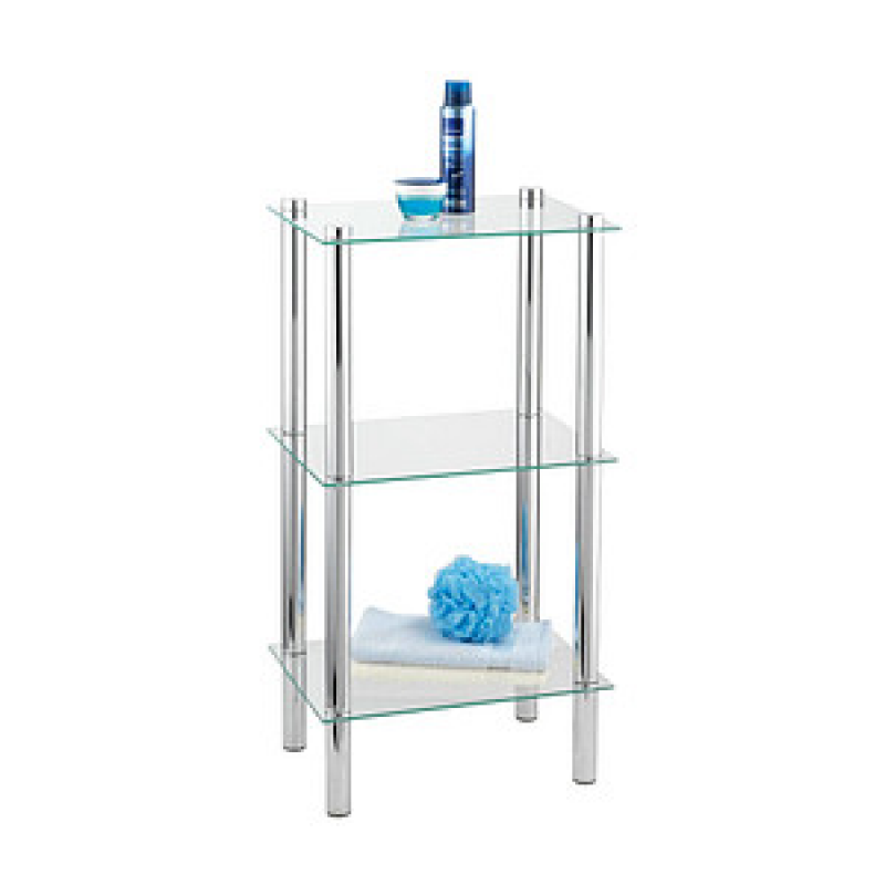 WENKO Badregal Yago silber 40,0 x 30,0 x 74,0 cm – Bild 1 von 4