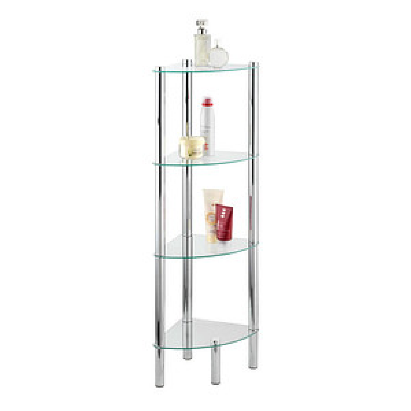 WENKO Badregal Yago silber 30,0 x 30,0 x 104,0 cm – Bild 1 von 4