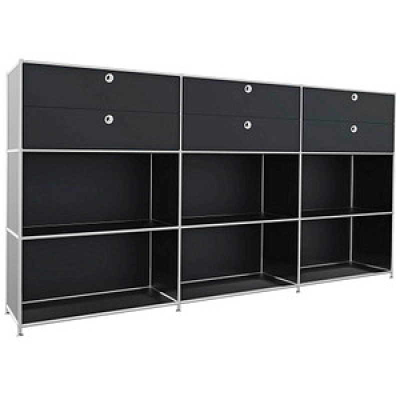 viasit Sideboard System4, 82857 schwarz 227,9 x 40,4 x 118,2 cm, 1 St. – Bild 1 von 5