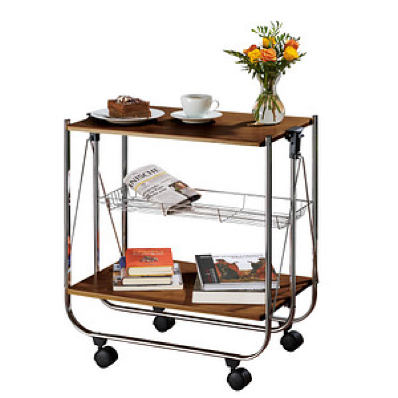 WENKO Servierwagen Dinett Deluxe braun 68,0 x 40,6 x 70,0 cm – Bild 1 von 6