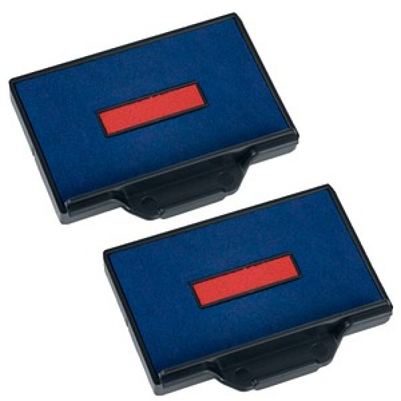 trodat Ersatzstempelkissen 6/56/2 blau/rot 5,6 x 3,3 cm, 2 St. – Bild 1 von 5