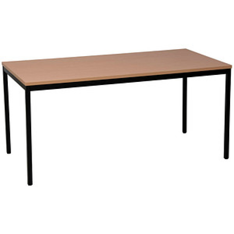 Gürkan Mehrzwecktisch buche rechteckig, Vierkantrohr schwarz, 180,0 x 80,0 x 75,0 cm – Bild 1 von 4