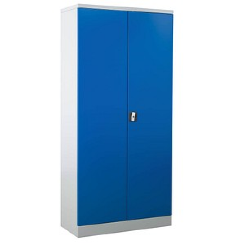 Gürkan Putzmittelschrank 111273 lichtgrau, enzianblau 3 Fachböden 80,0 x 38,0 x 180,0 cm, aufgebaut, 1 St. – Bild 1 von 6