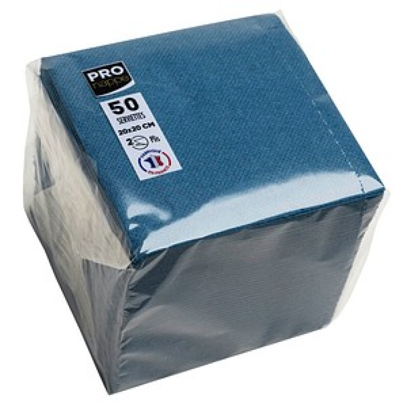 PROnappe Servietten pazifikblau 2-lagig 20,0 x 20,0 cm, 50 St. – Bild 1 von 5