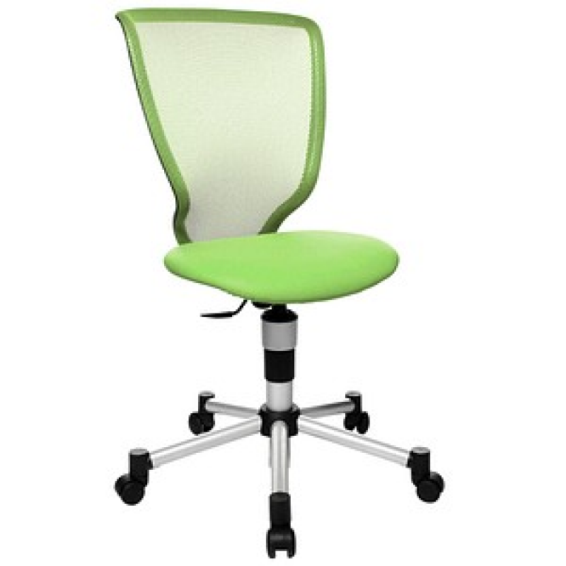 Topstar Kinderdrehstuhl Titan Junior, 71487 S05 Stoff grün, Gestell silber – Bild 1 von 5