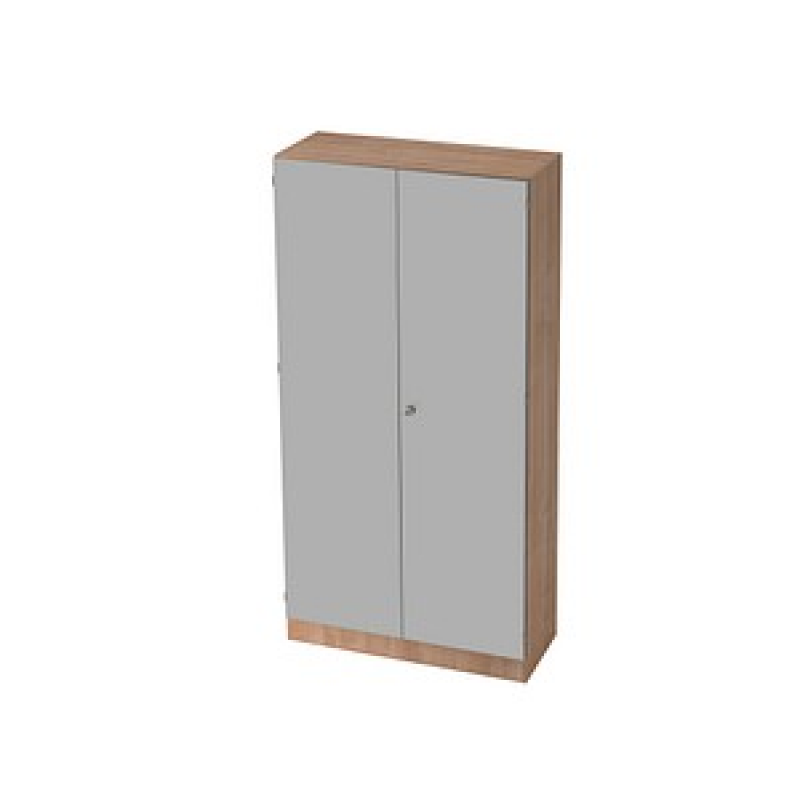 HAMMERBACHER Aktenschrank 6910, V6910/N/S/SG nussbaum, silber 4 Fachböden 100,0 x 42,0 x 200,4 cm – Bild 1 von 4