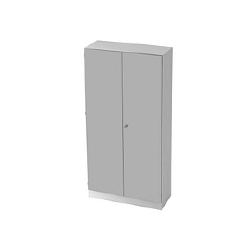 HAMMERBACHER Aktenschrank 6910, V6910/W/S/SG weiß, silber 4 Fachböden 100,0 x 42,0 x 200,4 cm – Bild 1 von 4
