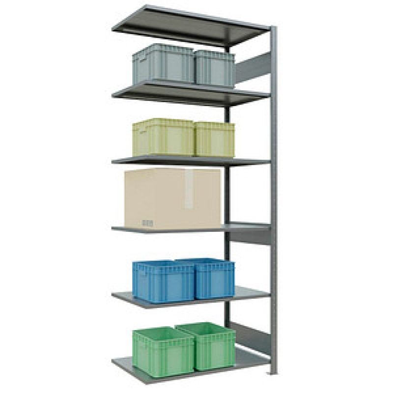 SCHULTE Anbau-Schwerlastregal MULTIplus 150 12766-LR silber 100,0 x 60,0 x 250,0 cm – Bild 1 von 8