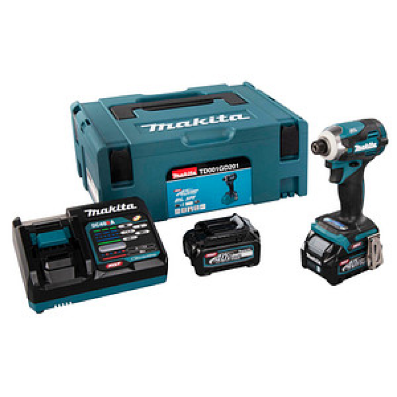 AKTION: makita TD001GD201 Akku-Schlagschrauber 40,0 V max., mit 2 Akkus mit Prämie nach Registrierung – Bild 1 von 11
