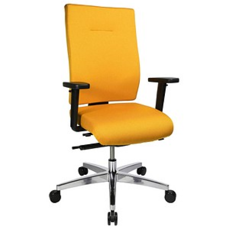 Topstar Bürostuhl Sitness 70, PS79BH W59 Stoff gelb, Gestell alu – Bild 1 von 5