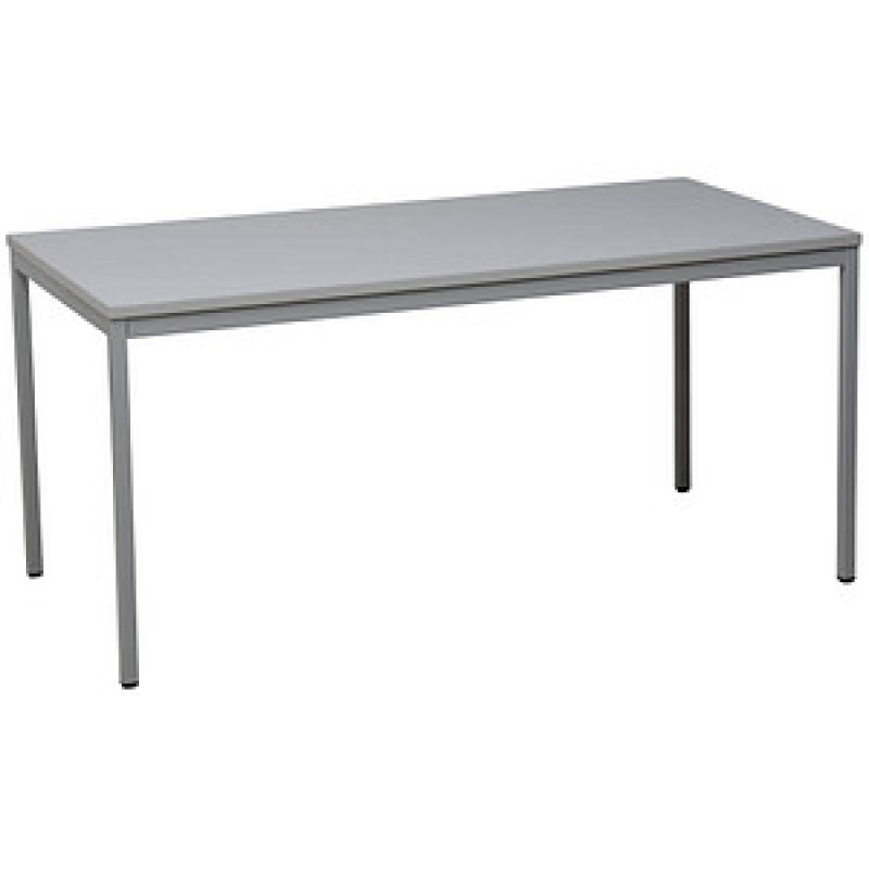 Gürkan Mehrzwecktisch grau rechteckig, Vierkantrohr grau, 140,0 x 80,0 x 75,0 cm – Bild 1 von 3
