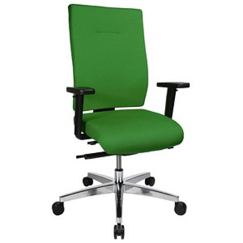 Topstar Bürostuhl Sitness 70, PS79BH W55 Stoff grün, Gestell alu – Bild 1 von 5