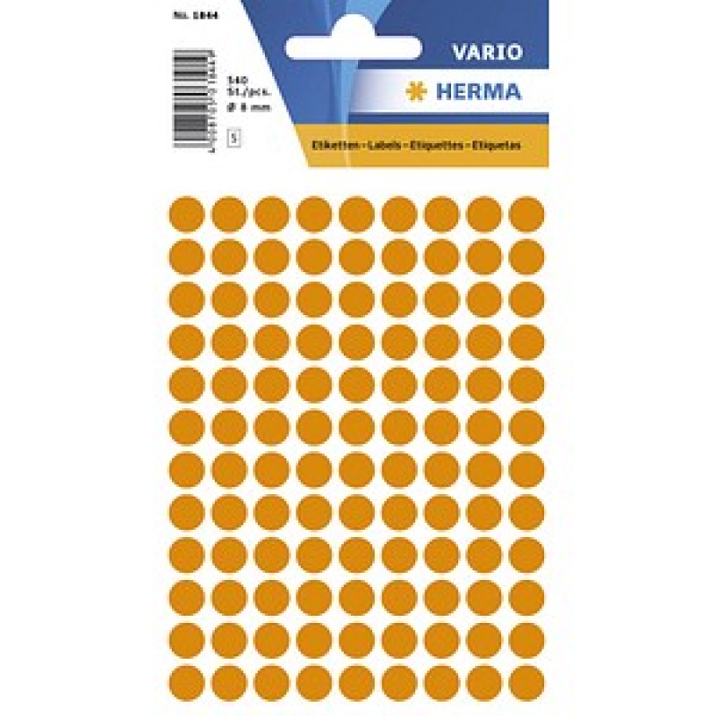 HERMA Klebepunkte 1844 leuchtorange Ø 8,0 mm, 540 St. – Bild 1 von 2