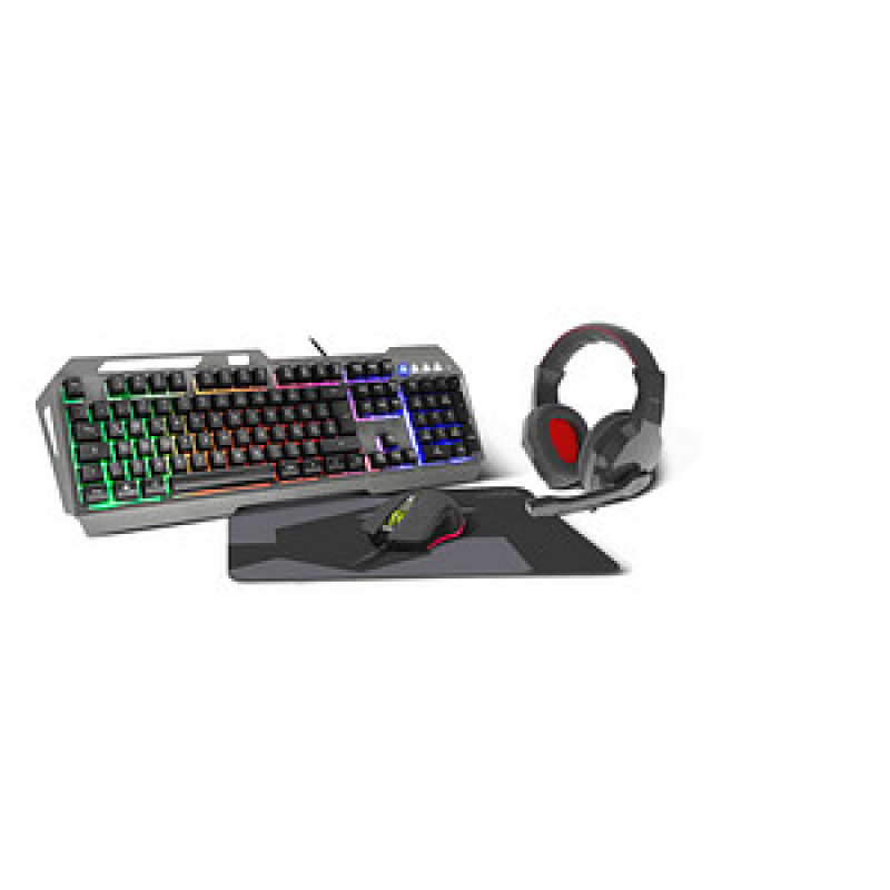 speedlink LUNERA 4in1 Illuminated Gaming Set Gaming-Set kabelgebunden schwarz – Bild 1 von 6