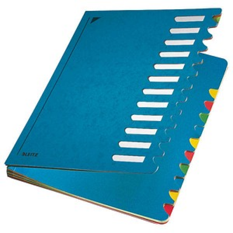 LEITZ Ordnungsmappe 5912 12 Fächer blau, 1 St.