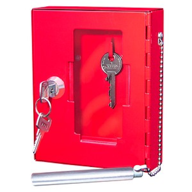 WEDO Notschlüsselkasten signalrot, Zylinderschloss, 15,0 x 4,0 x 12,0 cm, 1 St. – Bild 1 von 3