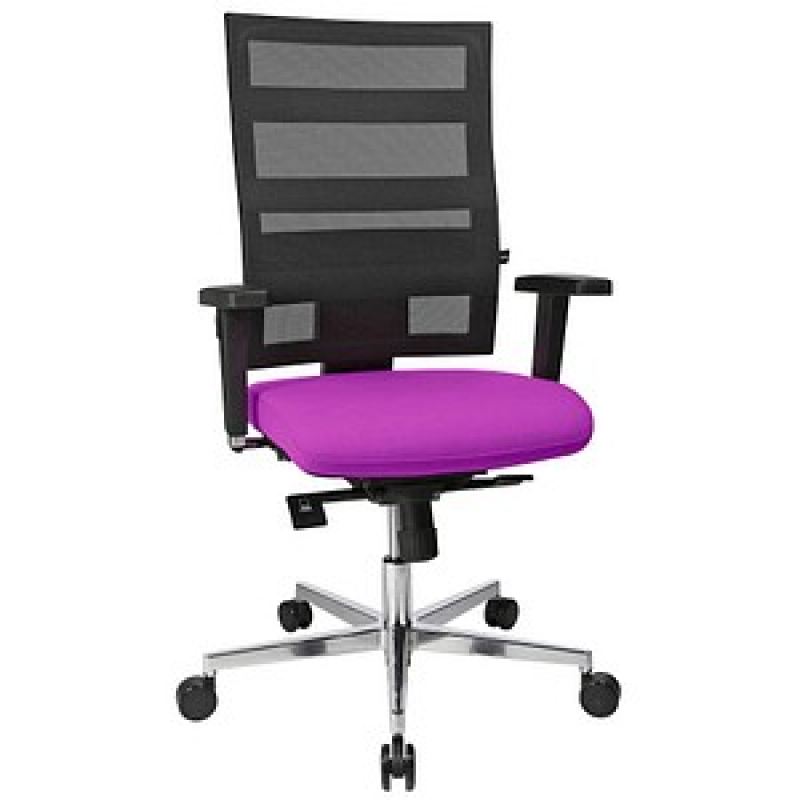 Topstar Bürostuhl Sitness X-Pander Plus, SI959WGT330 Stoff lila, Gestell alu – Bild 1 von 5