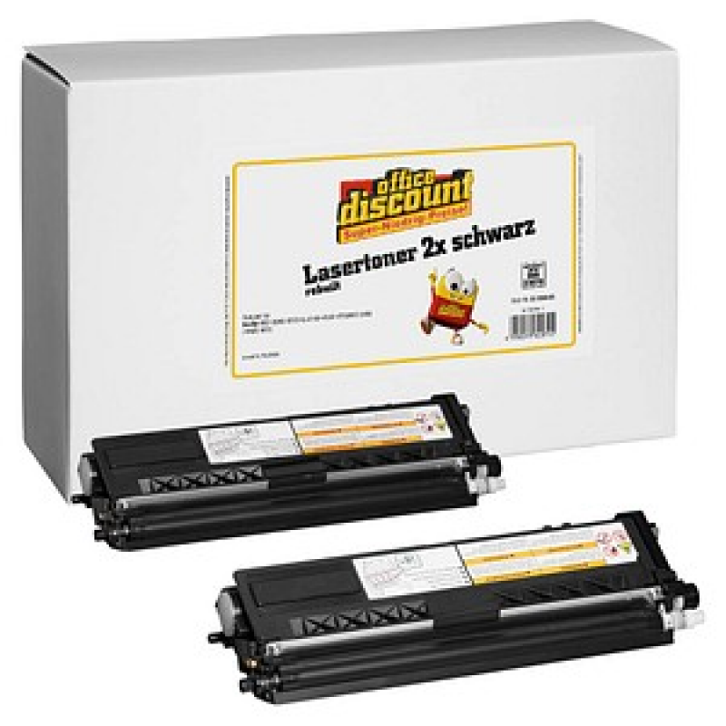 office discount schwarz Toner kompatibel zu brother TN-325BK, 2er-Set – Bild 1 von 3