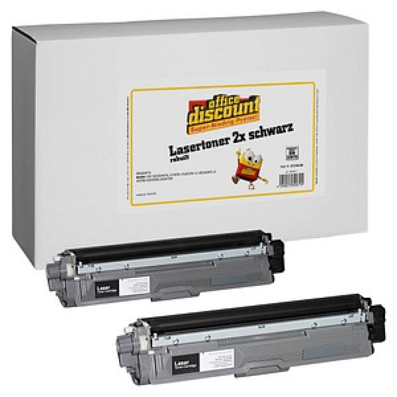 office discount schwarz Toner kompatibel zu brother TN-241BK, 2er-Set – Bild 1 von 3