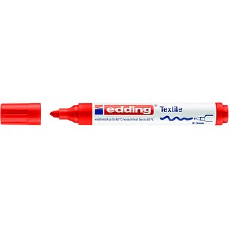 edding 4500 Textilmarker rot 2,0 - 3,0 mm, 1 St. – Bild 1 von 2